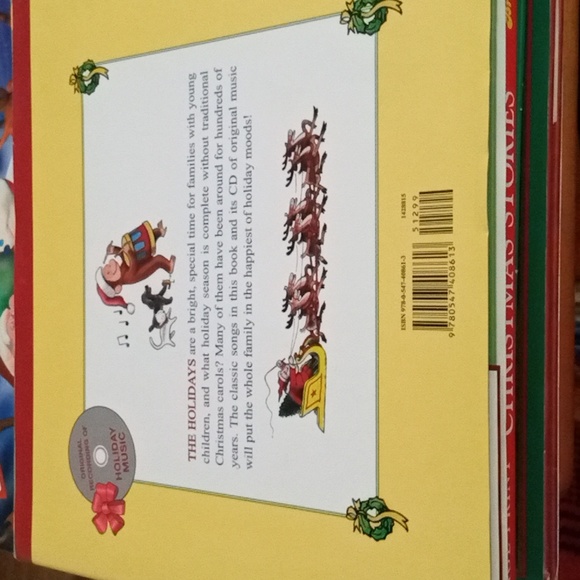 3/$35.00 Curious George Christmas Carol's Musical Artwork By H. A. Rey - Picture 2 of 3